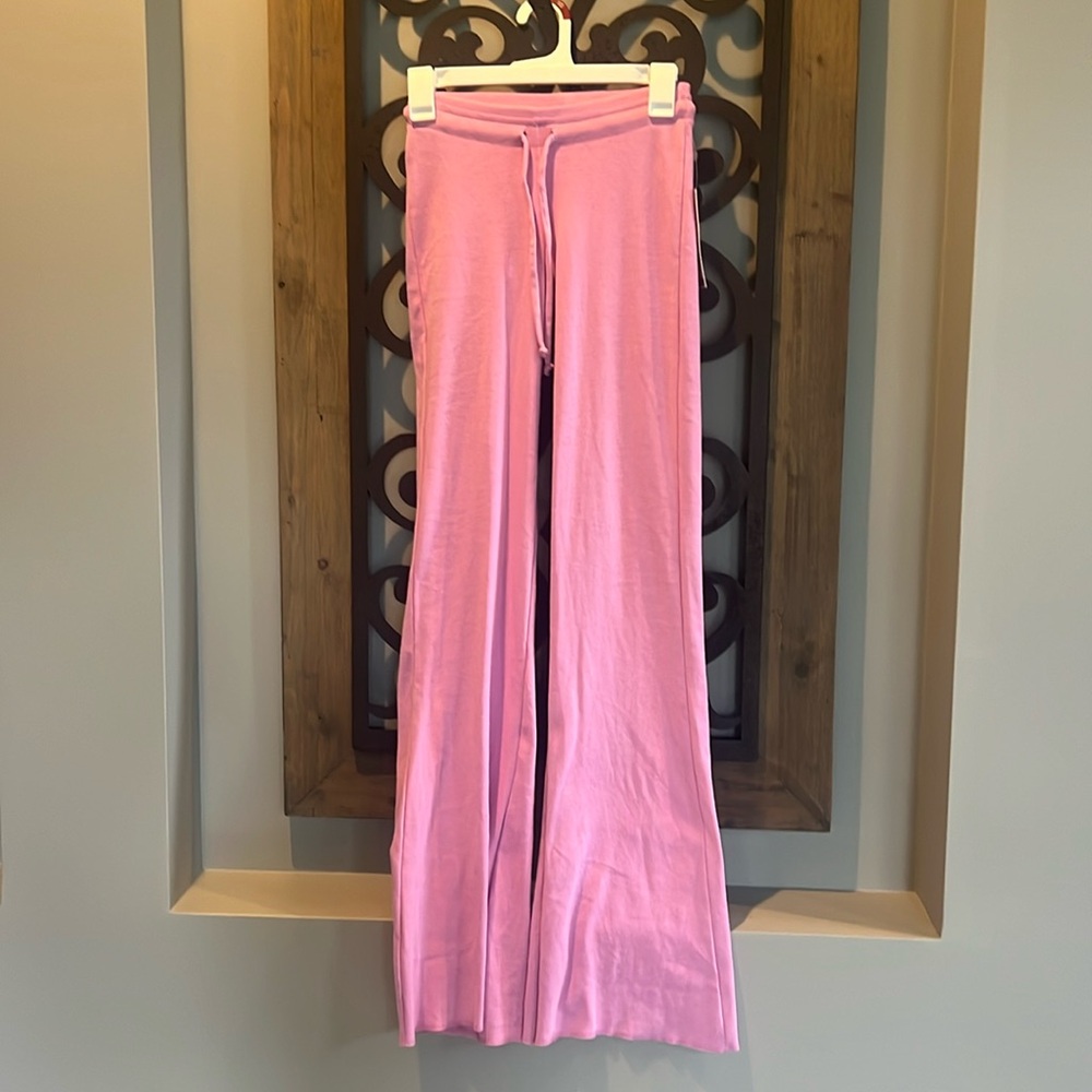 NWT * Out From Under Pink Wide Leg Lounge Pant Size S